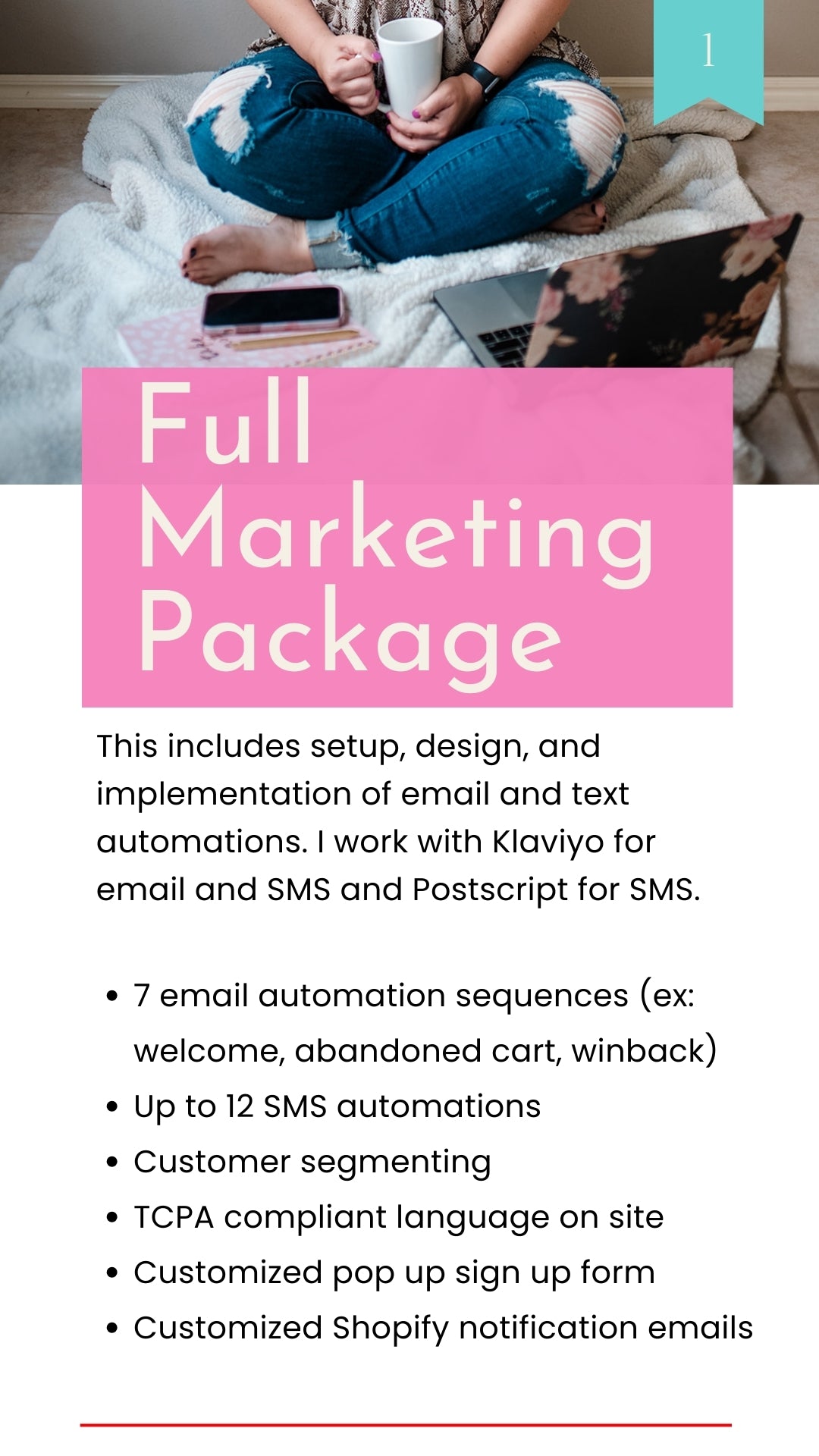 Grow your email and text marketing list with our full marketing package